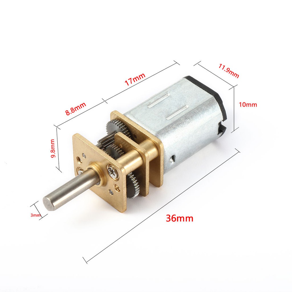 Động cơ DC GA12 - N20 6V giảm tốc 200RPM-TH216