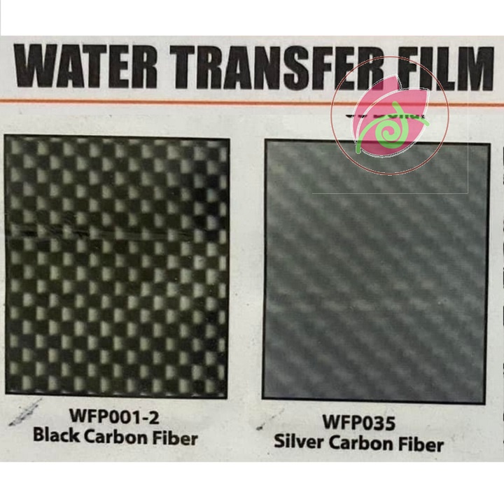 Film carbon nhúng/Film chuyển nước vân Bạc hoặc Đen Samurai - khổ 0,5 x 1 mét (KHÔNG kèm chai tan film WF05)