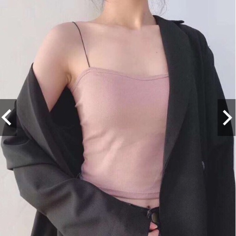 Áo Bra 2 Dây Mảnh Dáng Lửng #2055 áo hai dây nữ có video thật ạ 💯