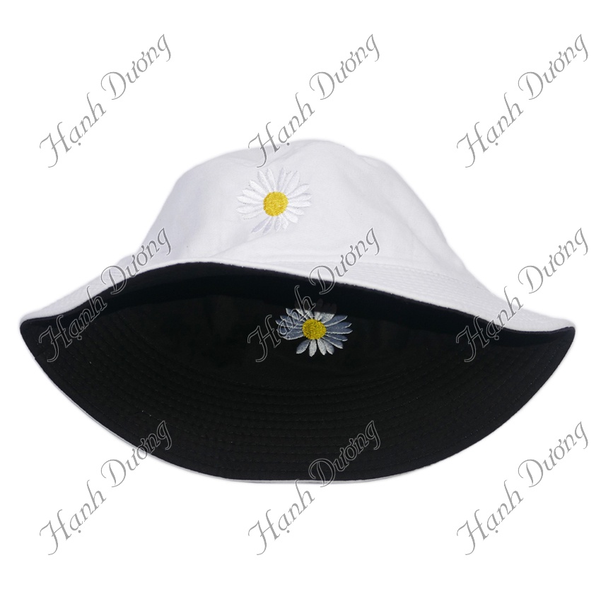 Mũ tai bèo vành nhỏ hoa cúc nón bucket 2 mặt HOA CÚC peaceminusone GDragon phù hợp cả nam và nữ