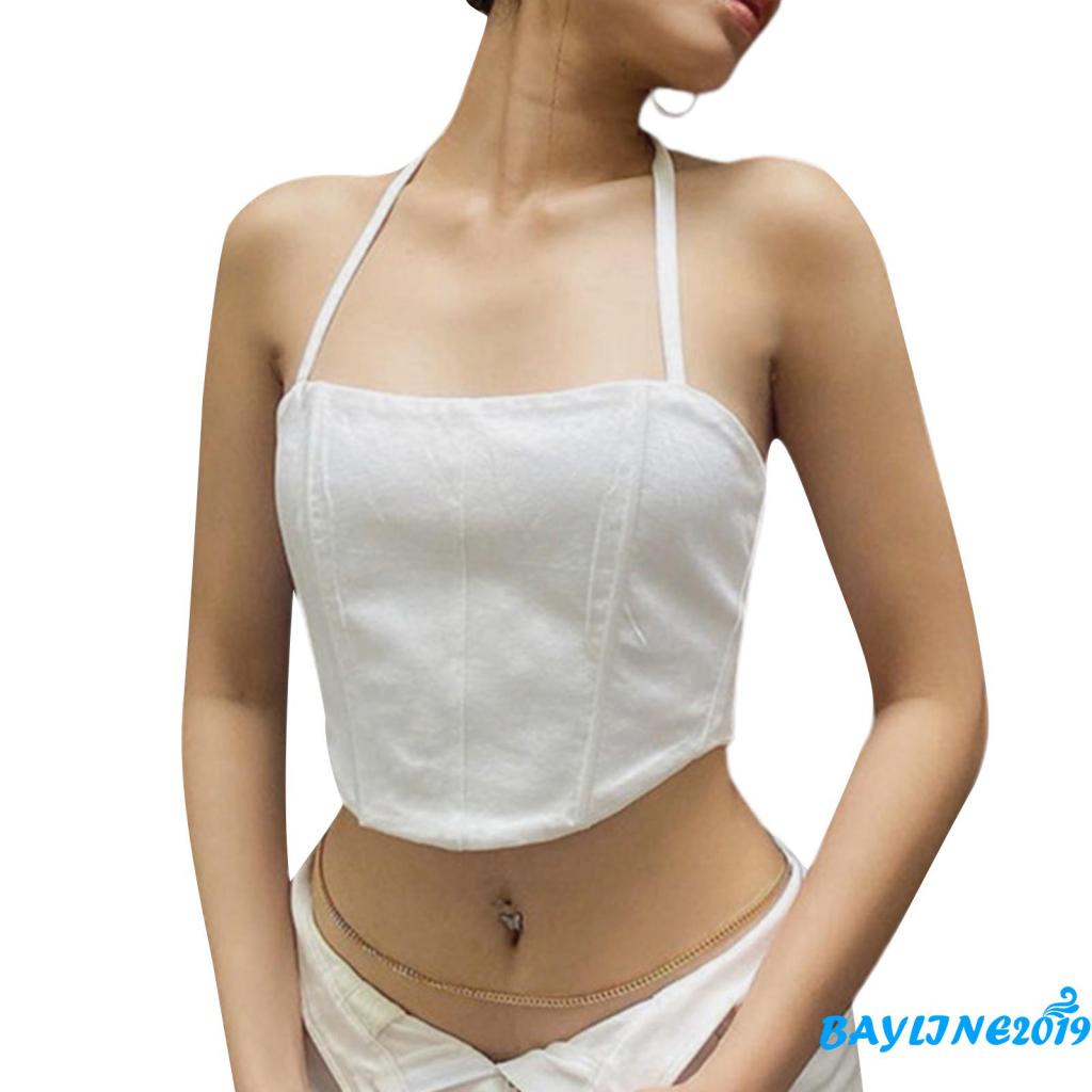 Áo Croptop Hai Dây Màu Sắc Thời Trang Mùa Hè Quyến Rũ Cho Nữ