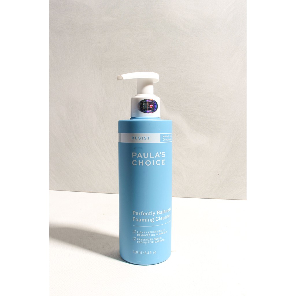 Sữa rửa mặt cân bằng da hoàn hảo Paula's Choice Resist Perfectly Banlaned Foaming Cleanser 190ml