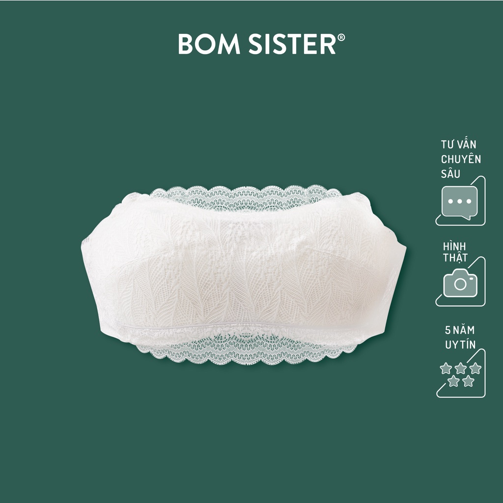 Áo lót mút mỏng không gọng ren màu trơn nâng ngực tự nhiên BOM SISTER MU1623 - Hàng mới về