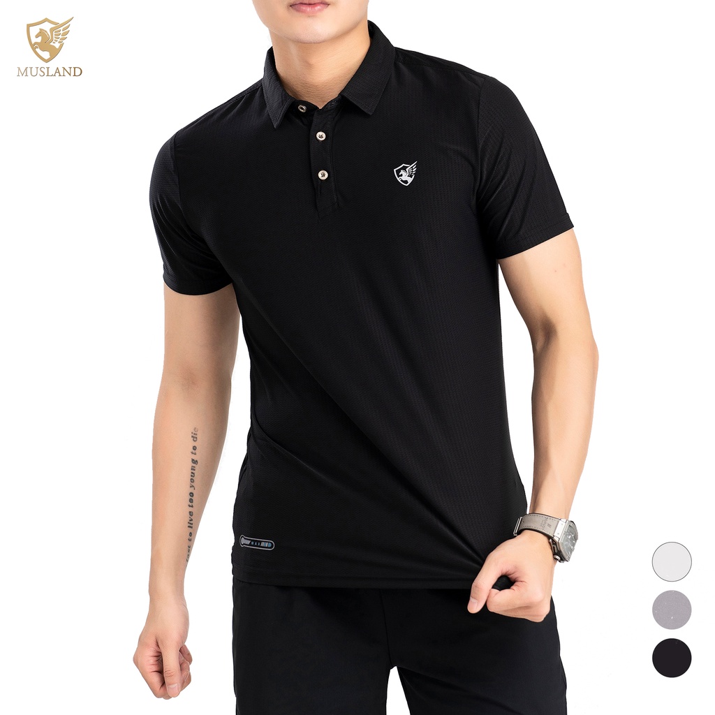 Áo Polo Nam MUSLAND Active Cao Cấp APML20006 - Áo Polo Siêu Thoáng Mát, Thấm Mồ Hôi, Bền Màu