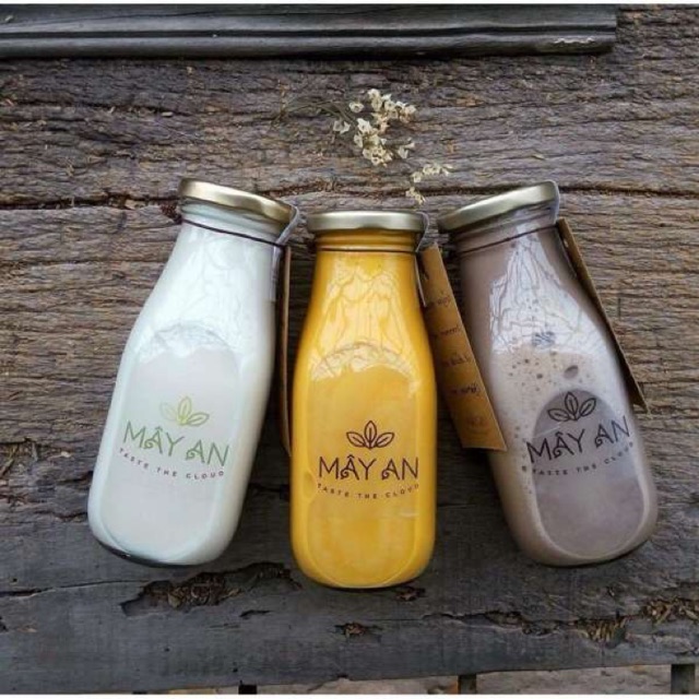 Chai thủy tinh tròn đựng sữa 200ml
