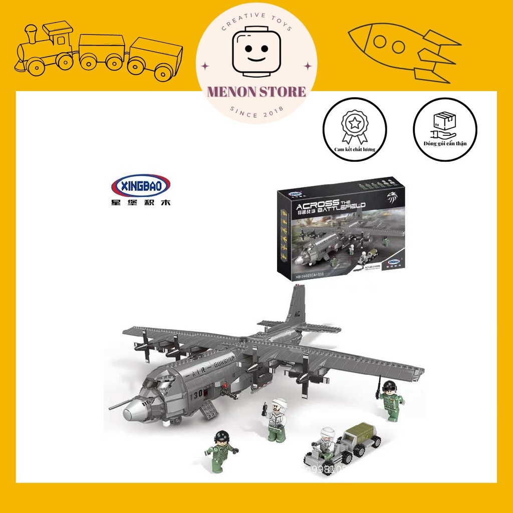 Đồ chơi lắp ráp Xingbao XB 06023 Mô hình Máy Bay Chiến Đấu AC130 Gunship (Non Lego)