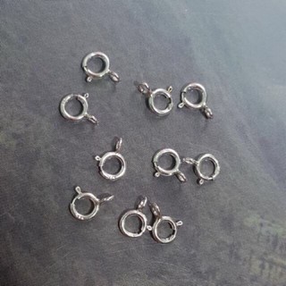 Khoá Lò xo tròn bạc 925 - móc khoá bạc 925
