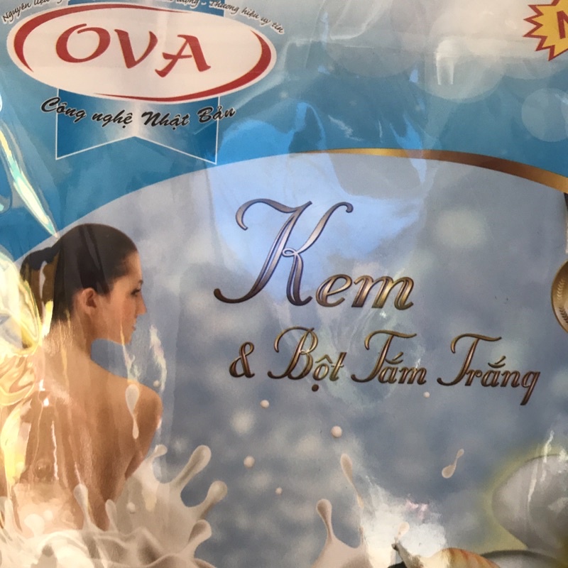 kem &amp; Bột Tắm Trắng OVA 180g