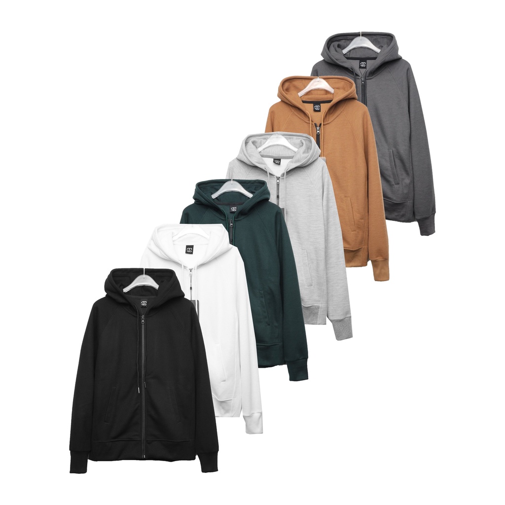 Áo khoác unisex khóa kéo nón rộng vải pique có túi trong , Áo khoác nam Bigsize  - 3bros Quần Áo