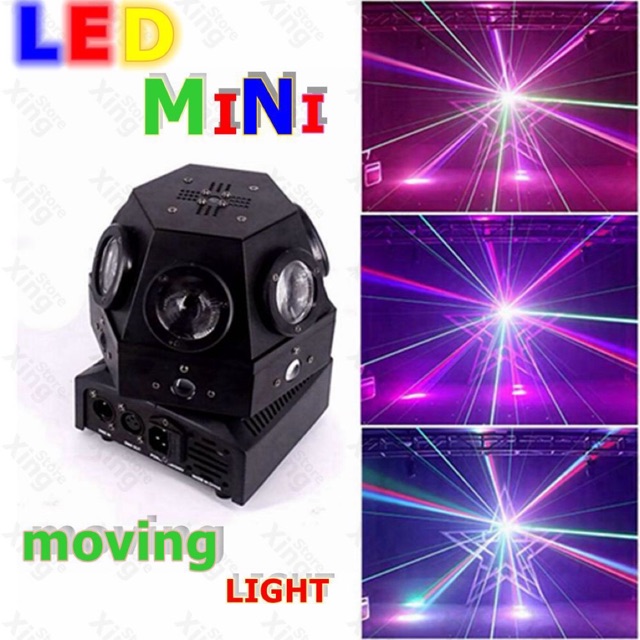 Moving 12 mắt LED 1tia chùm laze