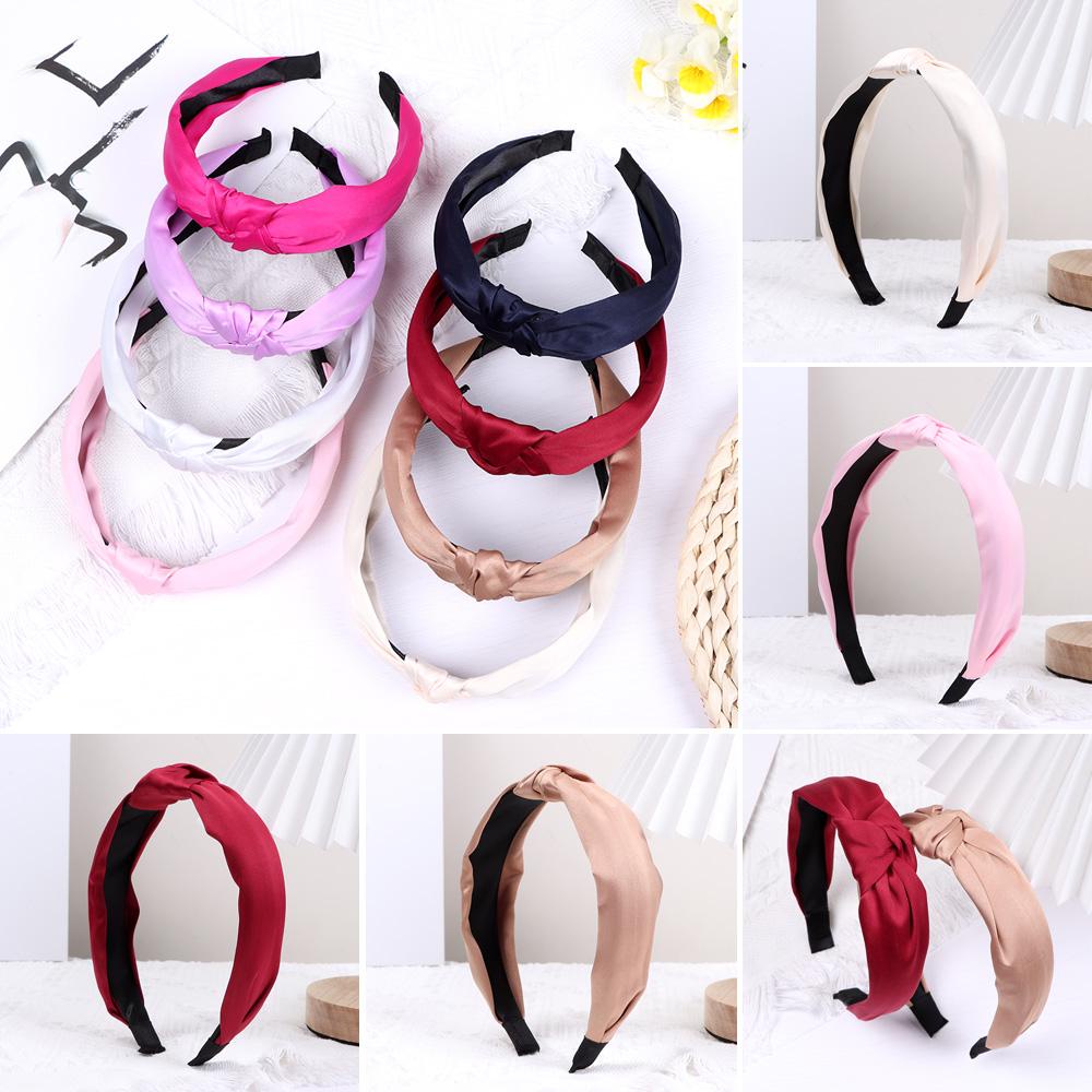 JONYE Băng Đô Vải Satin Màu Sắc Thời Trang Cho Nữ