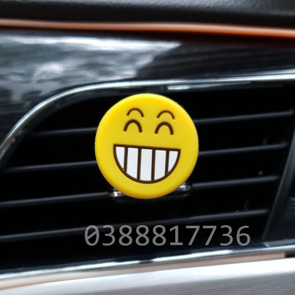 Sáp thơm ô tô cài cửa gió hình Emoji nhún nhảy ngộ nghĩnh