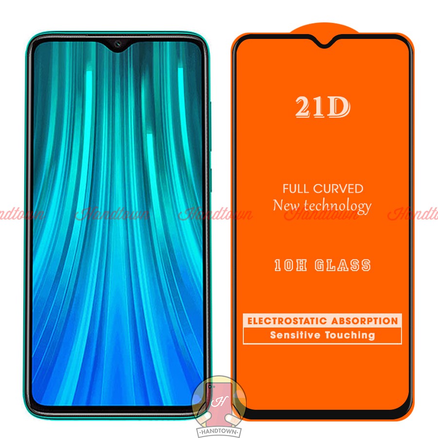 Kính Cường lực Redmi 8 / Redmi Note 8 Pro Full màn hình 21D Handtown SIÊU BỀN