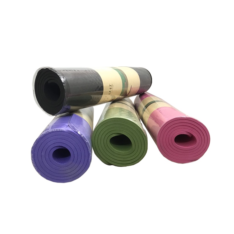 Thảm Tập Yoga 1 Lớp Cao Cấp An Toàn Sức Khỏe Thảm Yoga Gym Định Tuyến Chất Liệu TPE Xốp Mềm Chống Trượt Dày 8mm TM11