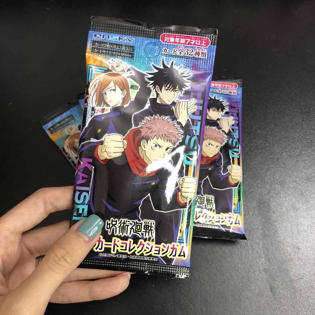 Pack Clear Card Gum random Thẻ Nhân Phẩm Jujutsu Kaisen Vol.1