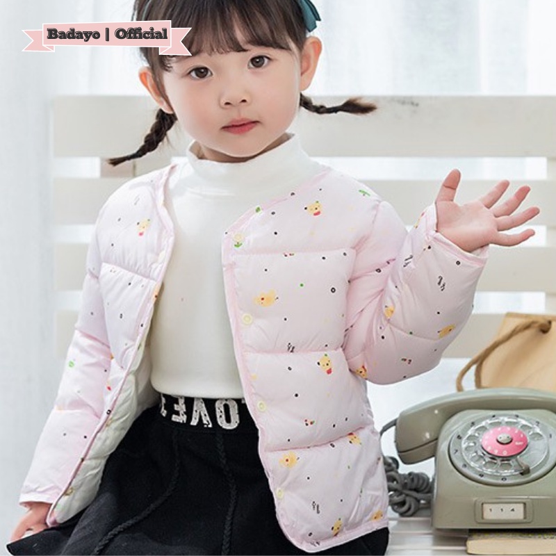 Áo phao lông vũ siêu nhẹ co bé giữ ấm cơ thể thu đông BADAYO SA1326