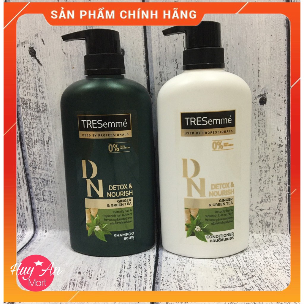 [HÀNG THÁI SỊN] combo cặp dầu gội, xả Tresemme Detox Nourish Thái lan 450ml Gừng và trà xanh DÙNG CHO TÓC KHÔ