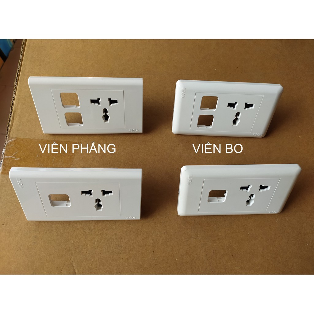 ỔCẮM ĐA NĂNG CHỮ NHẬT + 1 VÀ 2 LỖ VUÔNG LiOA