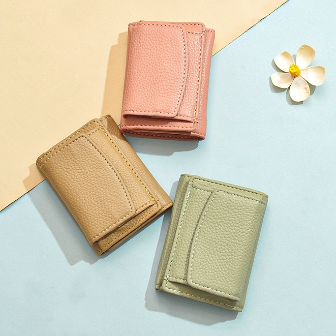 Ví da KAITIFEI dáng ngắn mini thời trang cho nữ