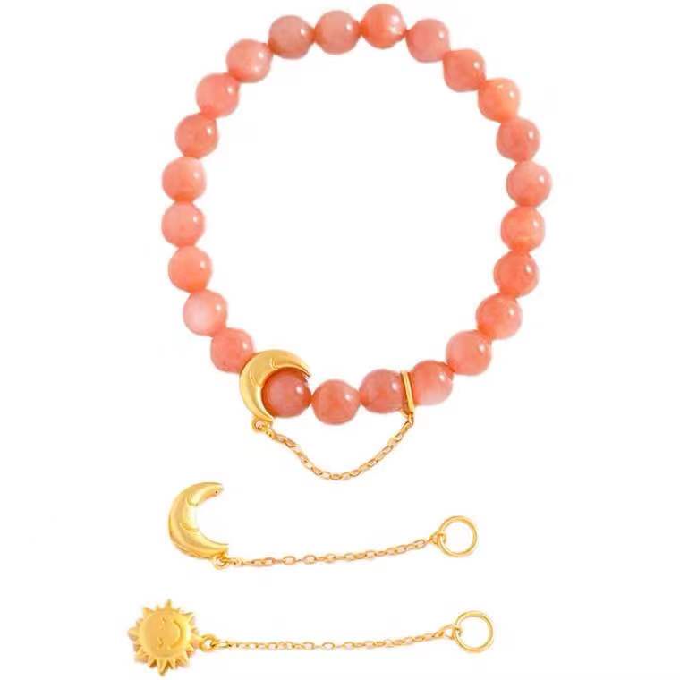 Vòng Đeo Tay Dây Xích Mặt Trăng / Mặt Trời / Mặt Trời Nhiều Màu Sắc 24k Chống Dị Ứng Chống Thất Lạc diy Chống ngừa