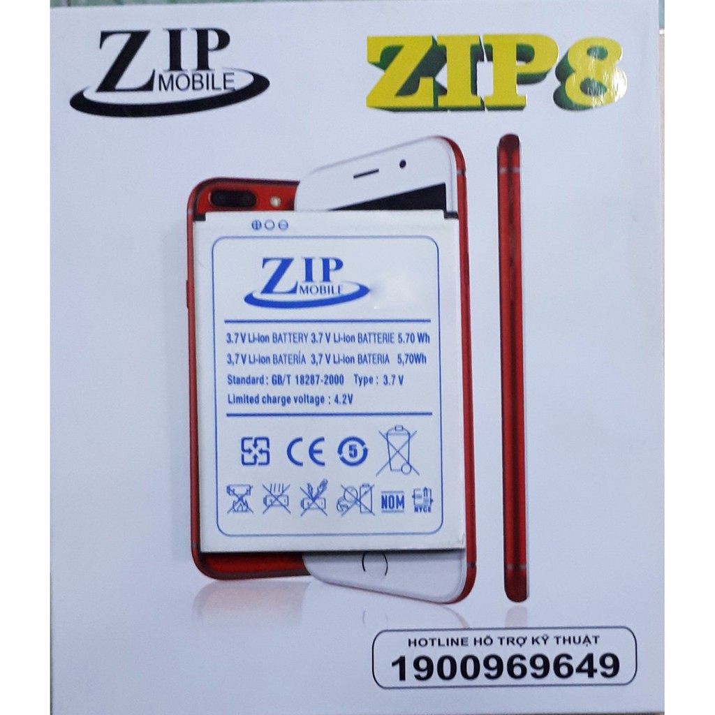 Pin Điện Thoại Zip8 / LV6+