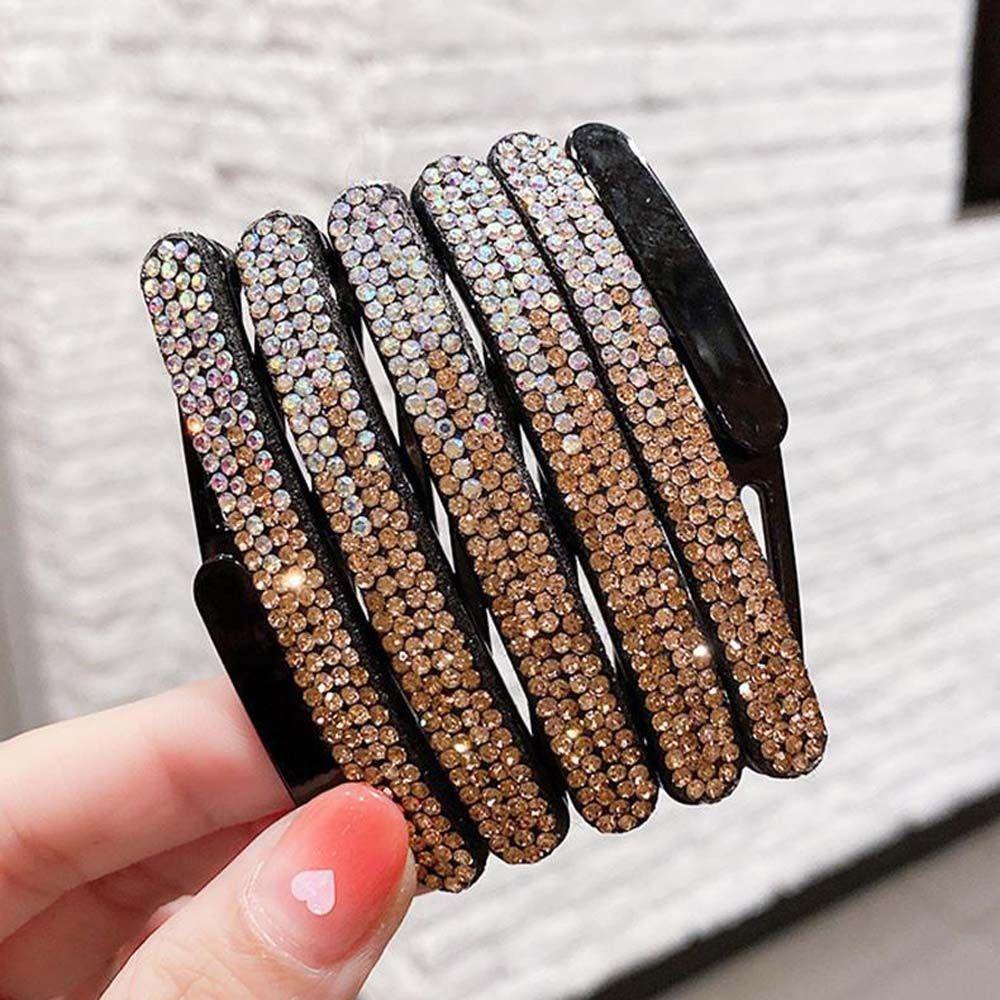 JARRED Băng Đô Cài Tóc Bằng Acrylic Đính Đá Thời Trang