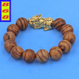 Chuỗi đeo tay Gỗ Huỳnh Đàn size 15 ly - Vòng tay Tỳ Hưu Phong Thủy - Chuỗi đeo tay size lớn