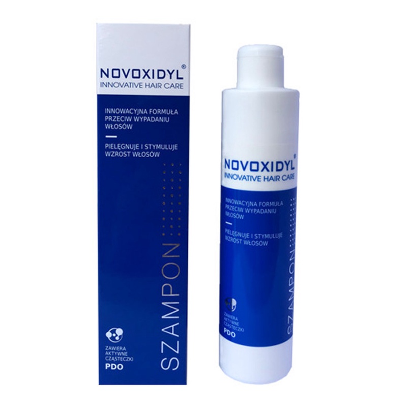 Dầu gội chống rụng tóc Novoxidyl chai 200ml nhập khẩu balan. Giảm rụng, gãy tóc, ngứa da đầu, nhiều gàu- Hulipha