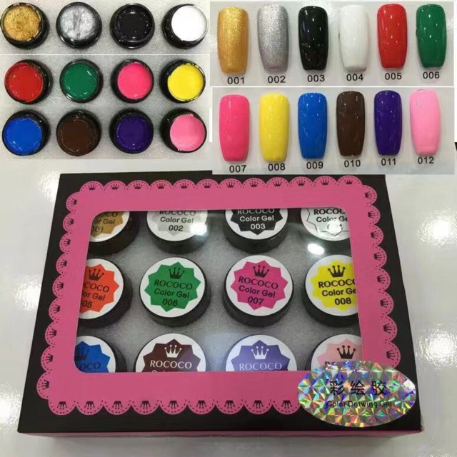 Gel vẽ 12 màu siêu đặc