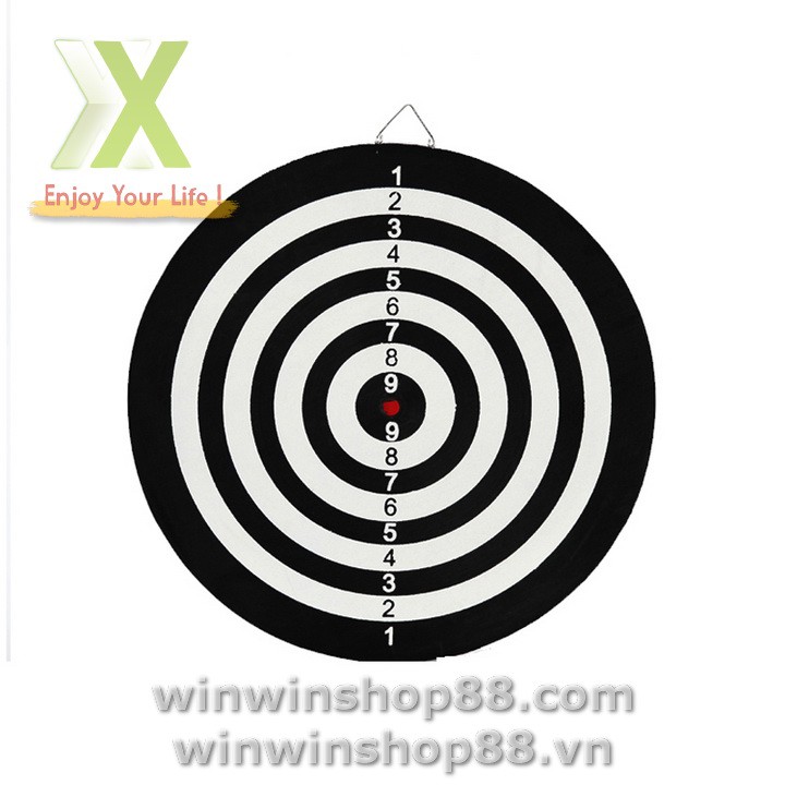 Bảng phóng phi tiêu  17 inch 40 cm bảng gỗ loại tốt kèm 6 mũi phi tiêu tốt đồ chơi giải trí trong phòng ANDHERE