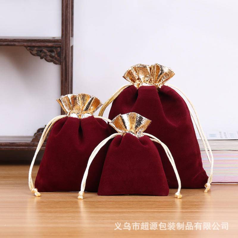 Túi Nỉ Đựng Trang Sức Màu Vàng Sang Trọng