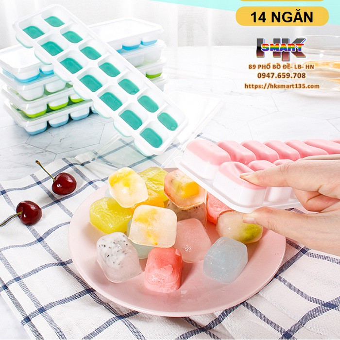 Khay đá silicon có nắp đậy