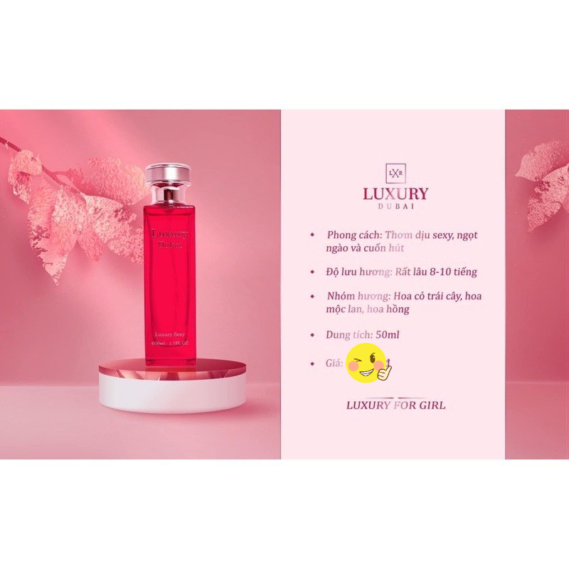 Nước Hoa Luxury Dubai 50ml - Tinh Dầu Nước Hoa Luxury Dubai