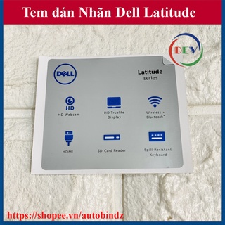 Nhãn Dán Dell Latitude- Trang Trí Laptop Dell màu trắng