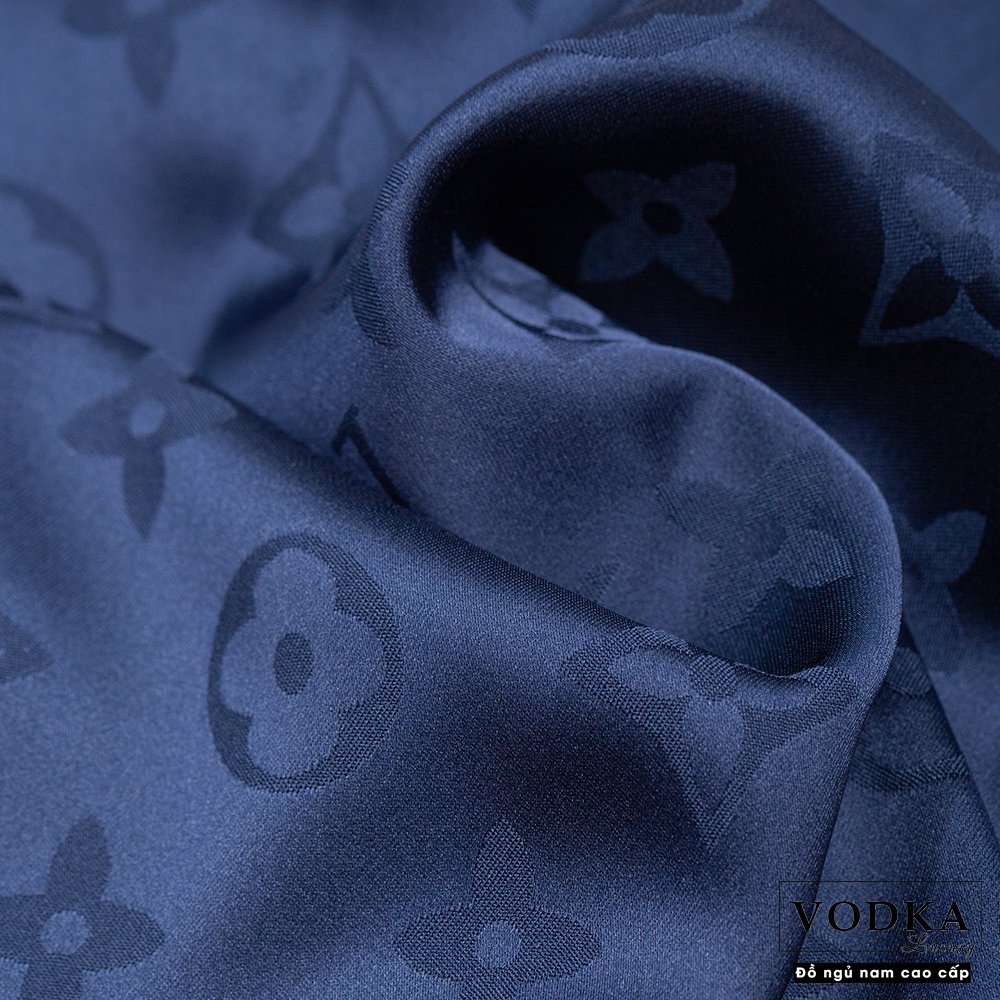 Đồ ngủ nam pijama nam Vodka Luxury chất lụa gấm mặc nhà thoải mái và mềm mại dệt hoa văn cao cấp D12