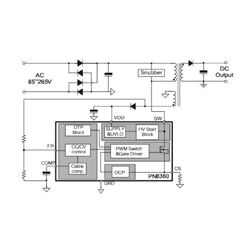 IC nguồn xung PWM PN8360 DIP-8 [HTE Quy Nhơn CN2]