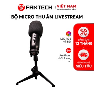 Bộ micro thu âm chuyên nghiệp fantech mcx01 leviosa led rgb