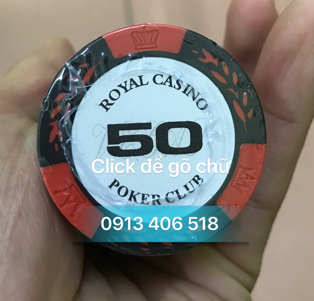 PHỈNH ROYAL CASINO POKER CLUB 500 CHIP HÀNG CAO CẤP NHẬP KHẨU