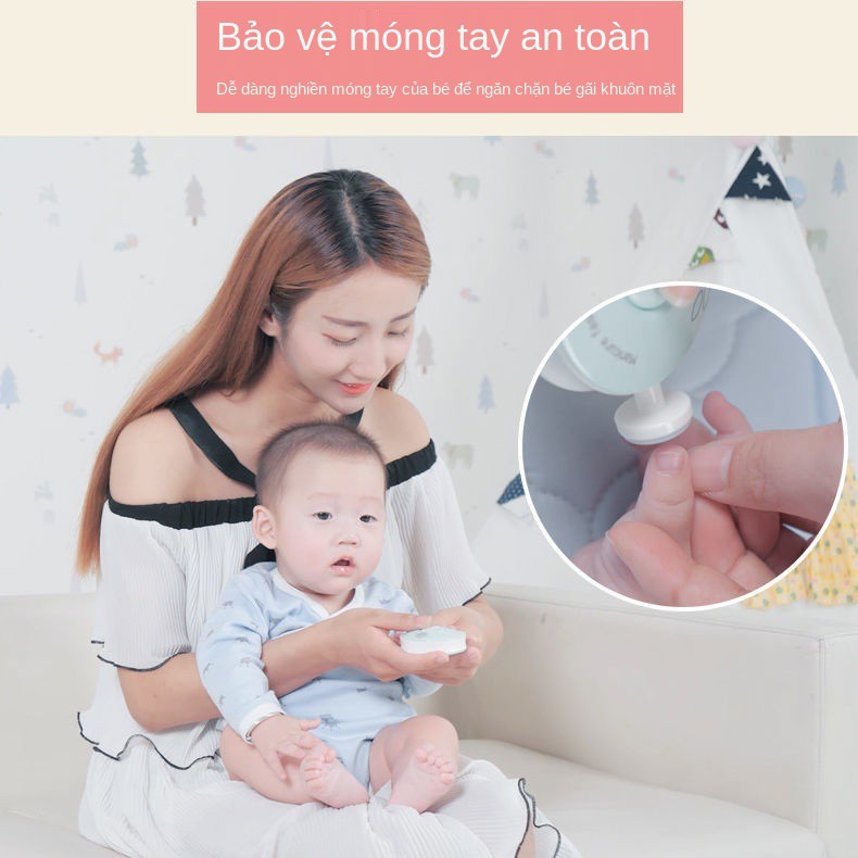 Bộ cắt móng tay điện cho bé, làm bấm tay, người lớn, miếng dán