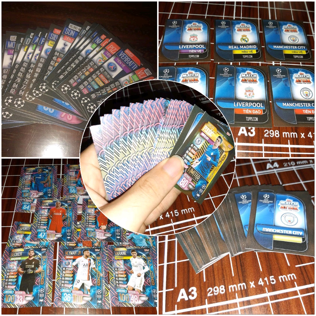 Thẻ cầu thủ xuất sắc nhất trận Match Attax size poca 2019/20
