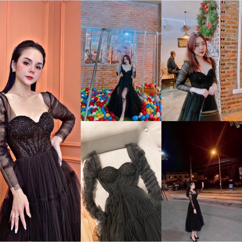 ĐẦM XOÈ KẾT TAT DÚN full size S /M/L/XL