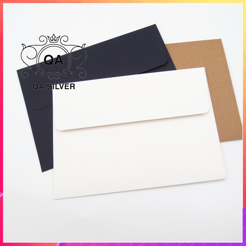 Phong bì trắng nhỏ mini đựng thiệp bao thư chữ nhật 9 x 13.4 cm QACCESSORIES AC201202