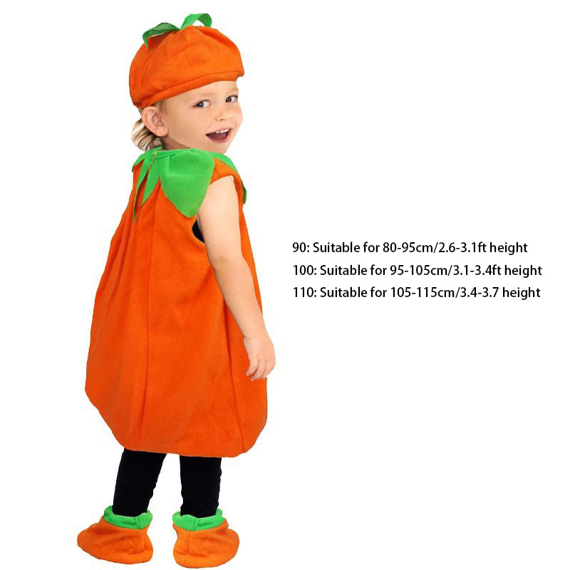 2022 Kid Halloween Pumpkin Costume Toddler Baby Childern Cosplay Girl Boy Fancy Dress gift