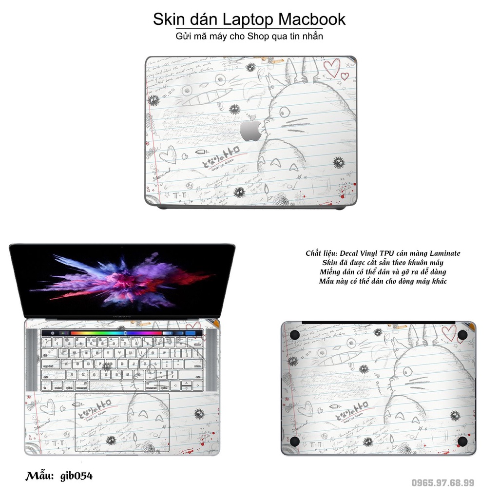 Skin dán Macbook mẫu Ghibli photo (đã cắt sẵn, inbox mã máy cho shop)