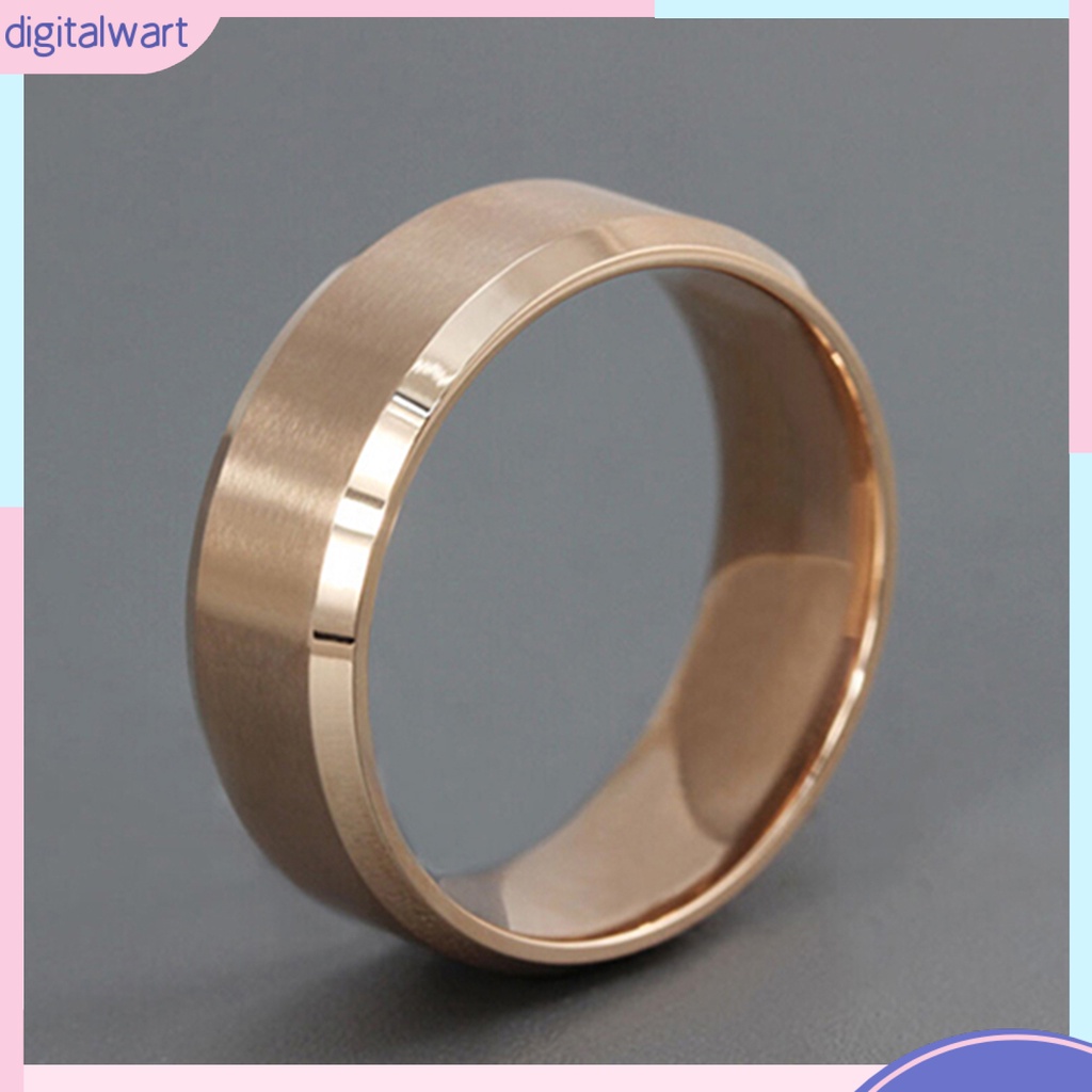 Nhẫn cưới chất liệu thép titanium đường kính 8mm cho cặp đôi