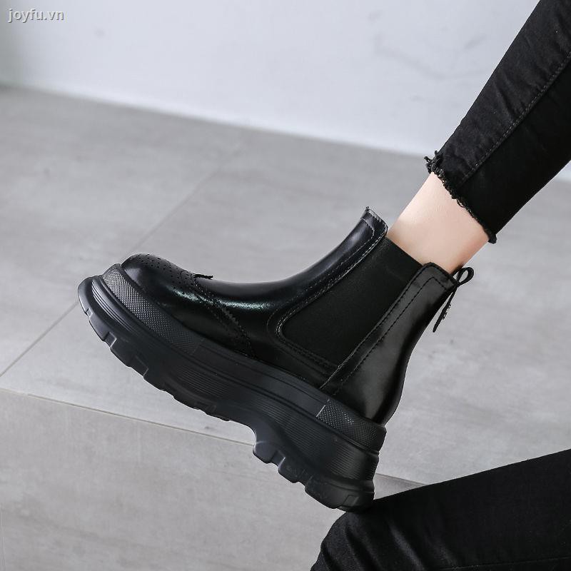 easy cake bottom new elastic ankle boots Chelsea female students increased a pedal Martin