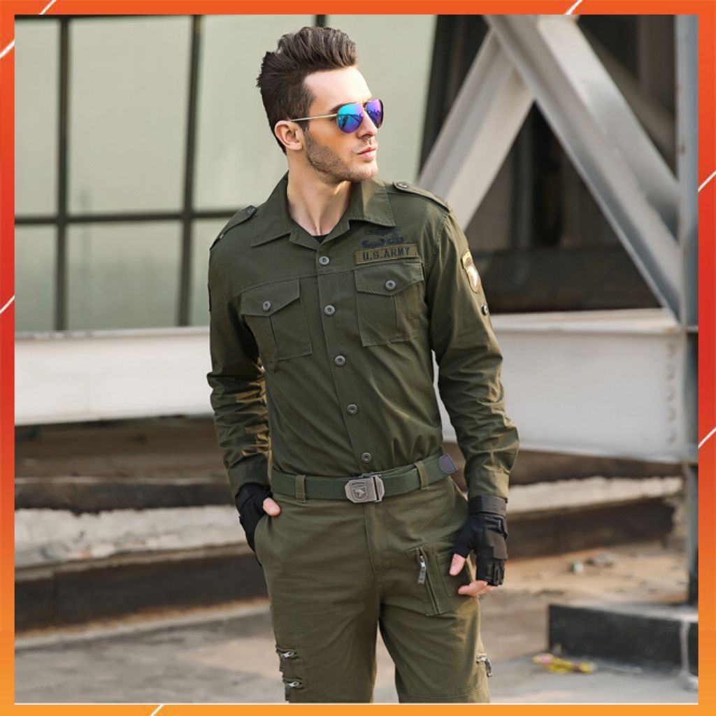 Bộ quần áo nam kaki lính mỹ | BigBuy360 - bigbuy360.vn