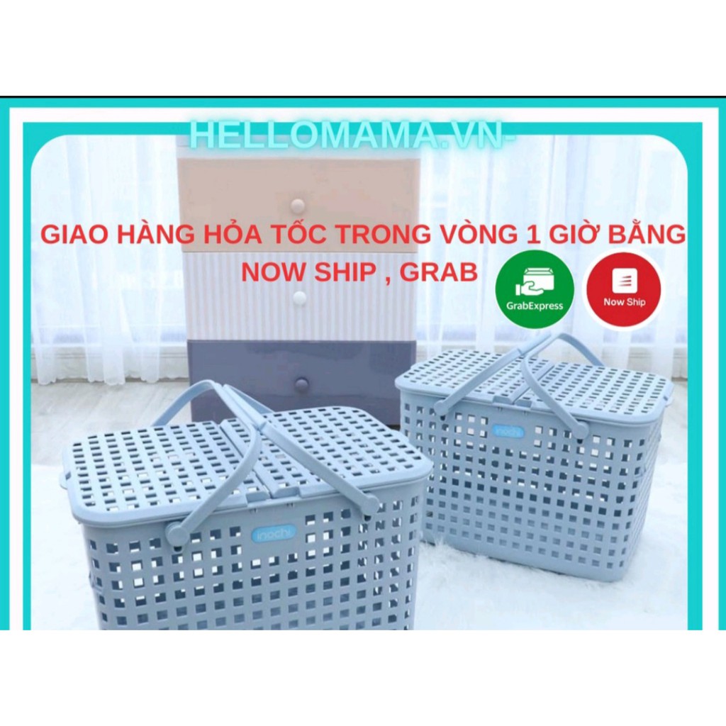 Giỏ xách quai giữa có nắp NACHI Giỏ đi sinh có nắp cho mẹ bé