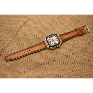 Dây da bò cho Casio AE1200/s18mm/seiko5-s37