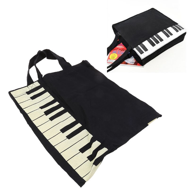 Túi Xách Tay Màu Đen Hình Phím Đàn Piano Thời Trang